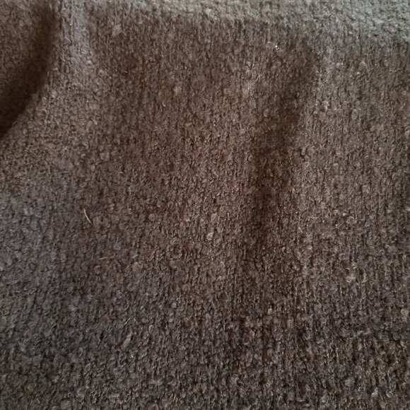 NEW Francesca's Alya Black Hooded Pullover Teddy Textured Sweater Size Small - Picture 8 of 8